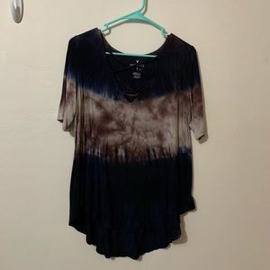 AEO Soft & Sexy Criss Cross Tie Dye Top